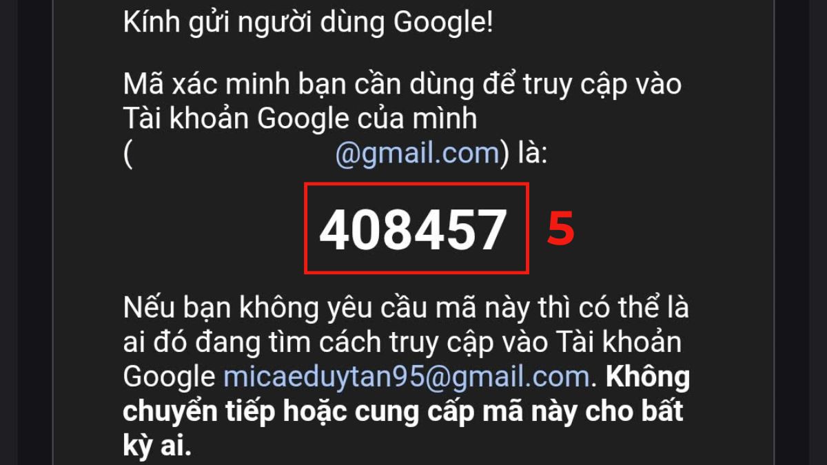 Cách lấy mã xác minh Gmail khi không có số điện thoại bước 3