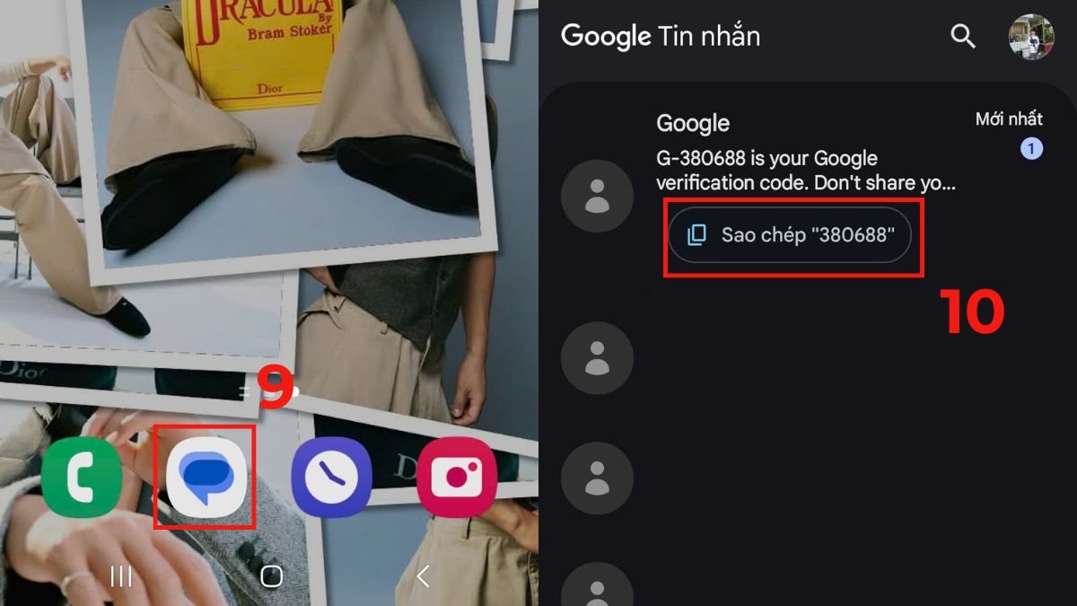 Cách lấy mã xác minh Gmail qua tin nhắn SMS hoặc cuộc gọi bước 3