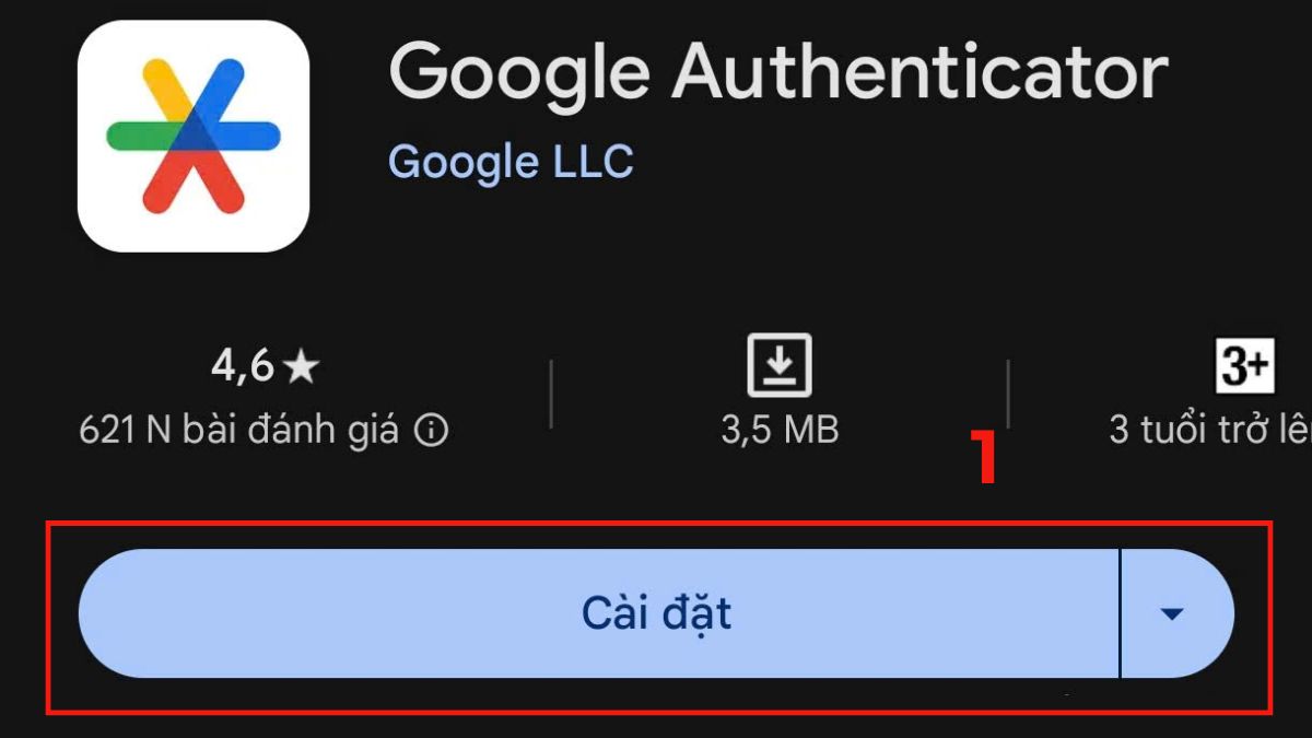 Cách lấy mã xác minh Gmail qua ứng dụng Google Authenticator bước 1