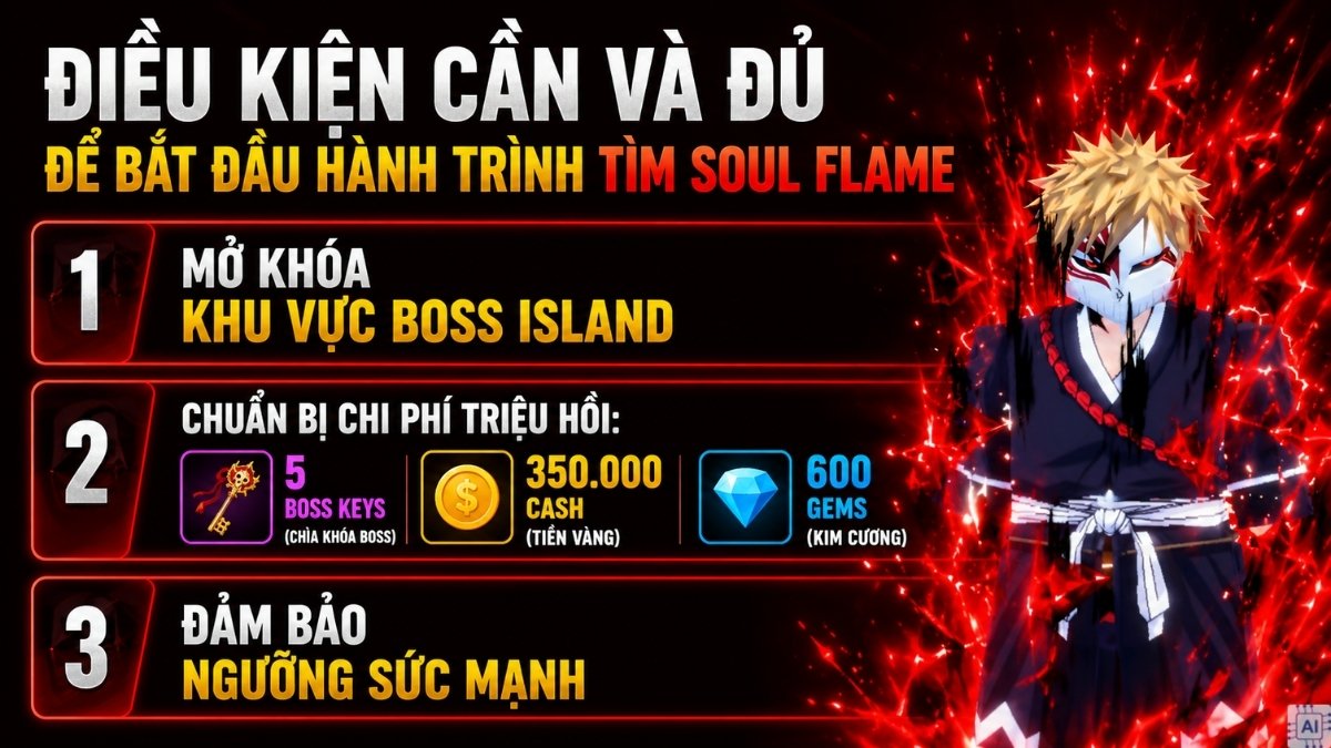 Cách lấy Soul Flame Sailor Piece - Điều kiện cần và đủ