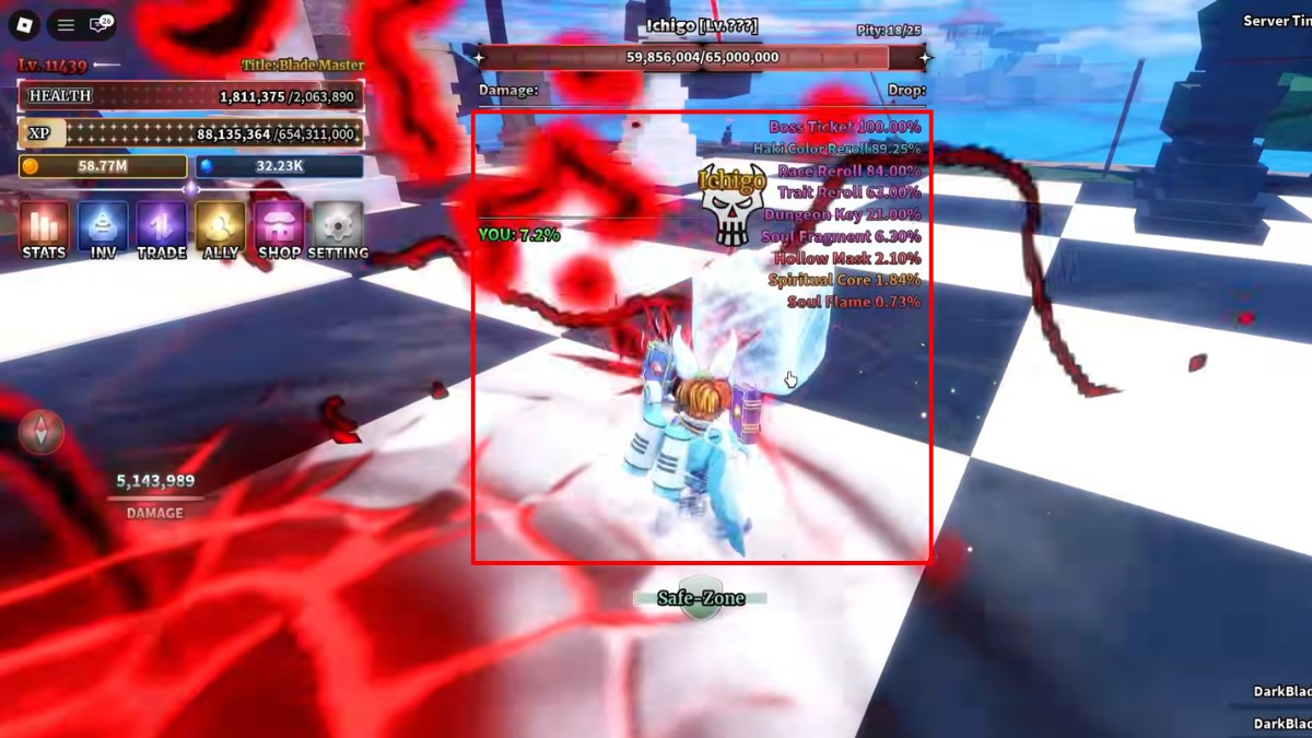 Cách lấy Soul Flame Sailor Piece - Đánh bại Boss Soul Reaper bước 4