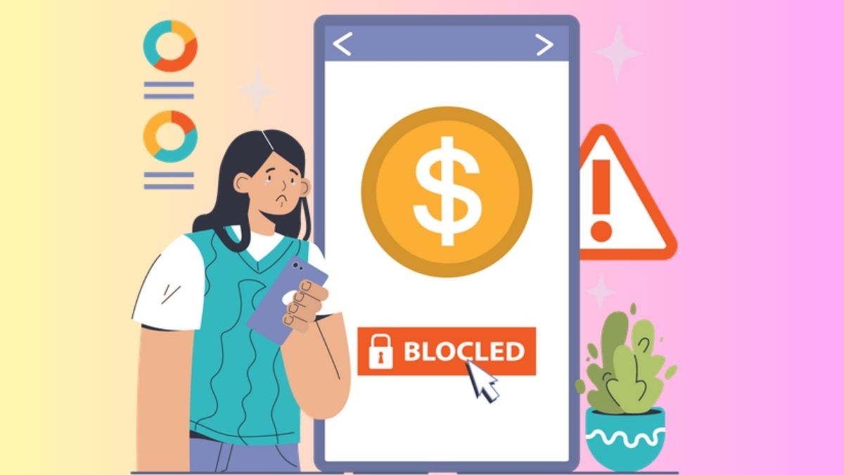 Lỗi khi áp dụng cách liên kết tài khoản ngân hàng với Shopee - Ngân hàng bị khóa