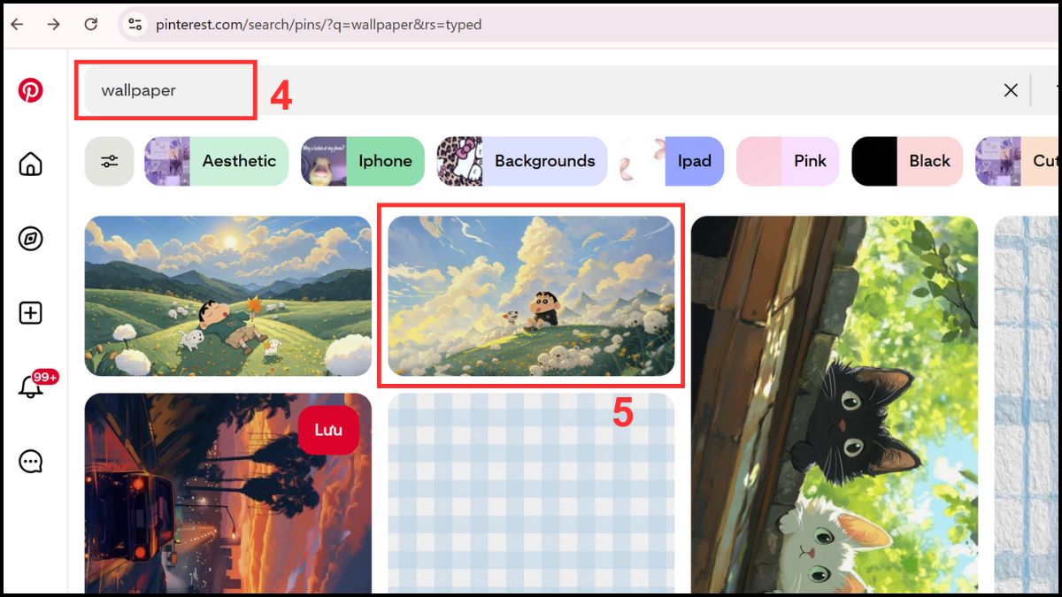 Cách lưu ảnh trên Pinterest về máy tính bước 4, 5