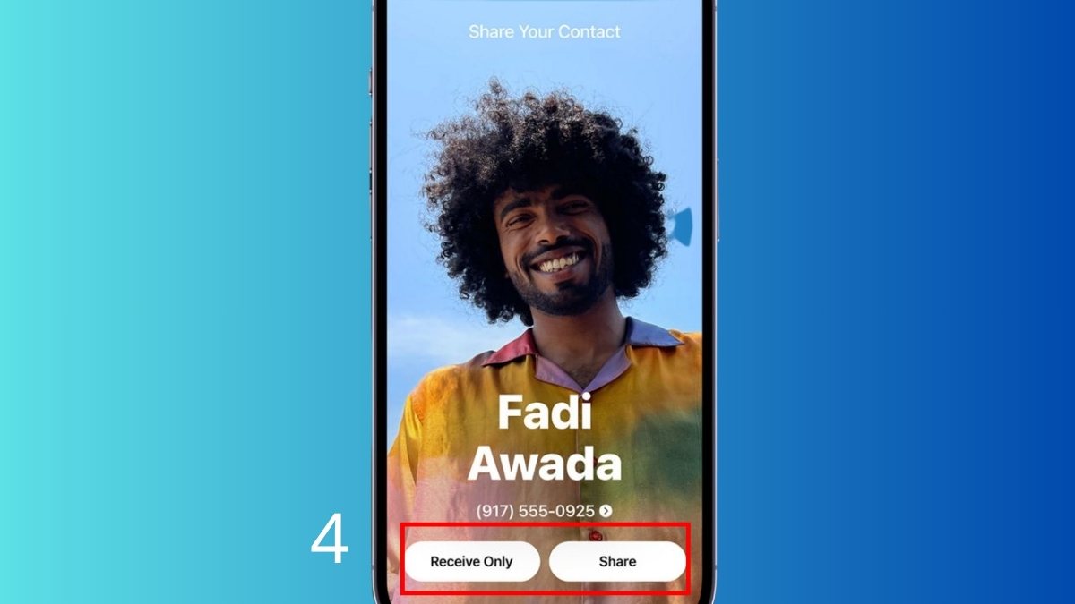 Cách lưu số điện thoại trên iOS bằng NameDrop bước 3