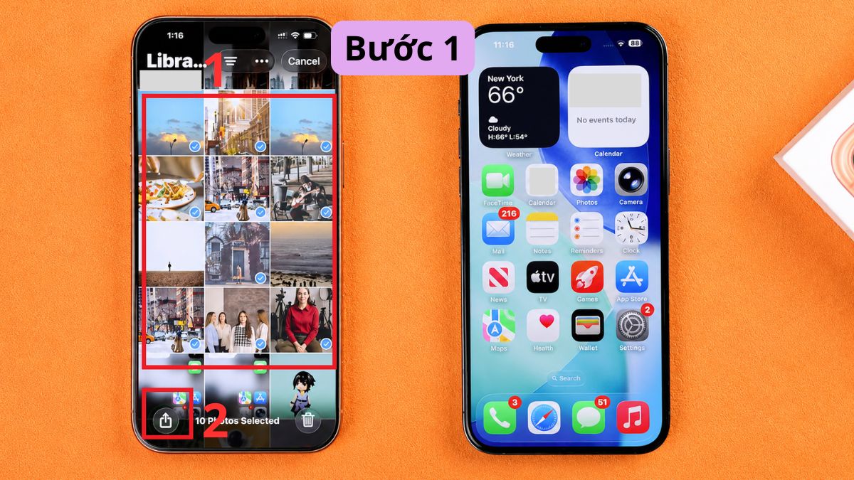Cách mở Airdrop iPhone 17 - Chia sẻ AirDrop bước 1