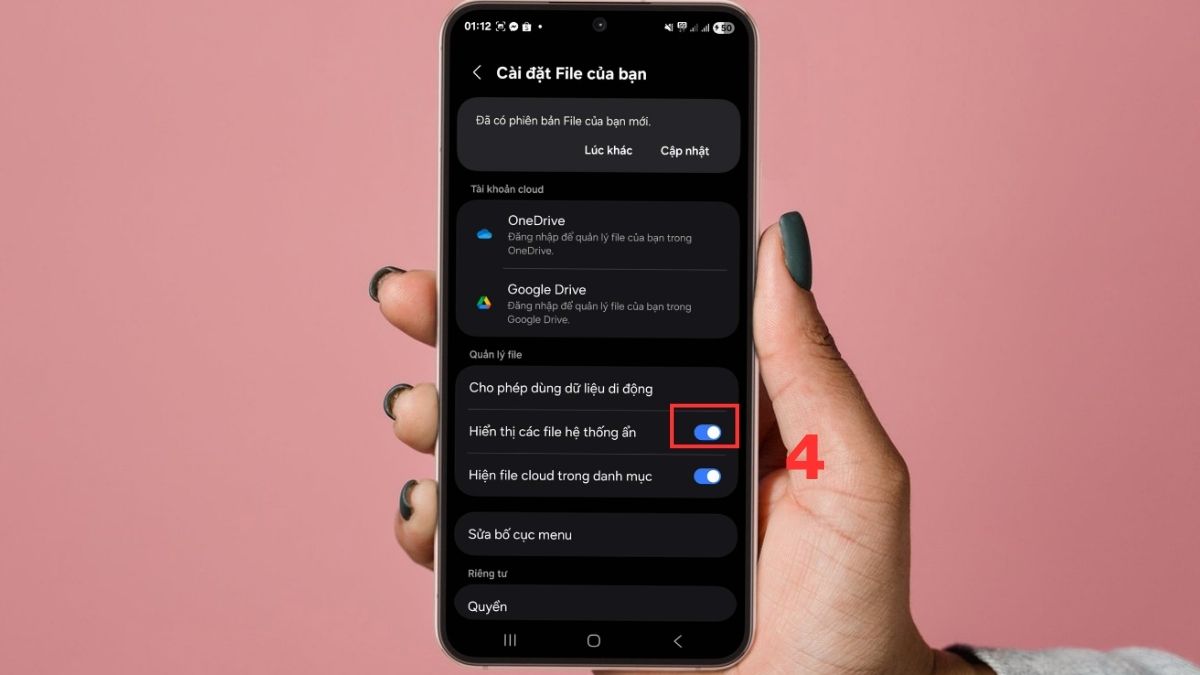 Cách mở album ẩn trên Samsung trong File của bạn bước 4