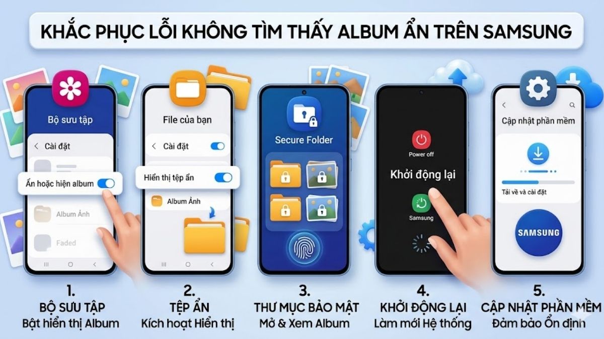 Cách mở album ẩn trên Samsung và khắc phục lỗi thường gặp