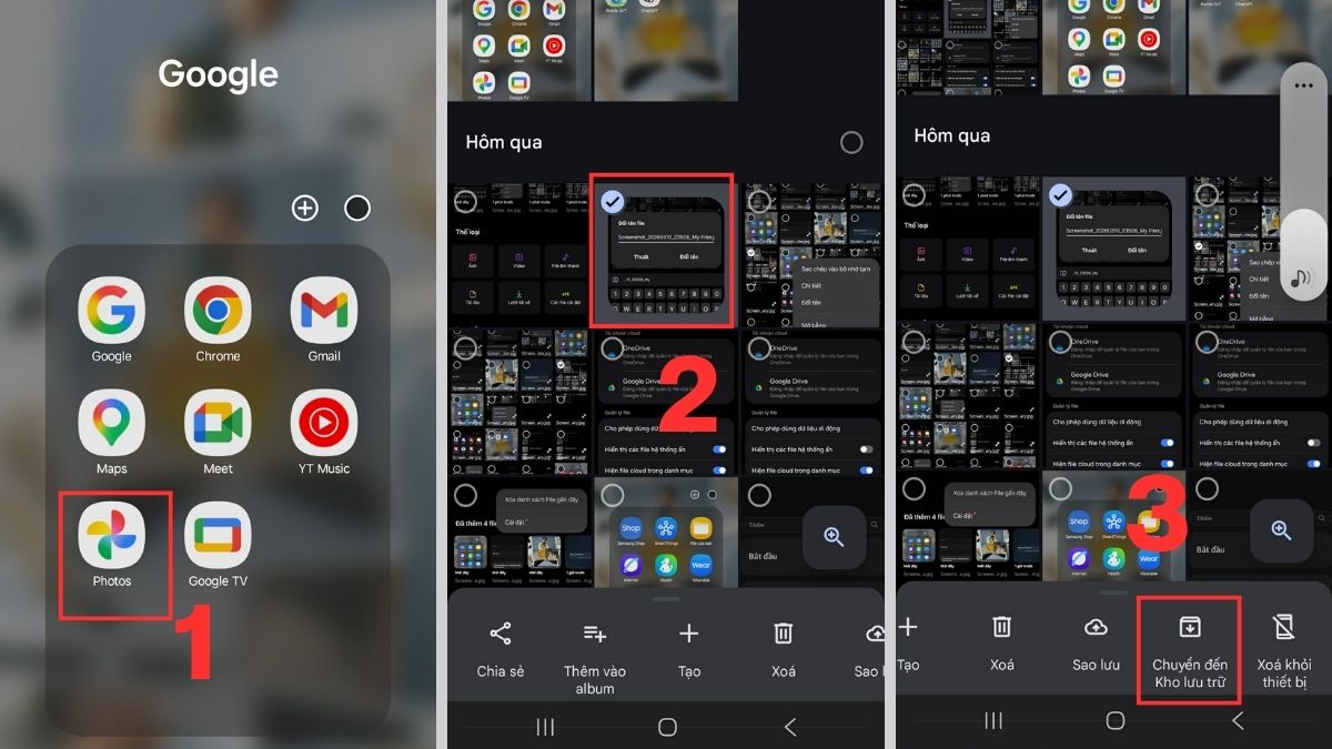 Cách ẩn album ảnh trên điện thoại Samsung trong Google Photos