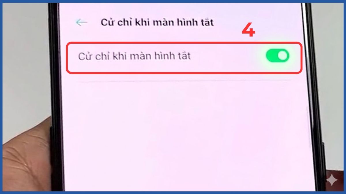 Cách mở nguồn Oppo khi nút nguồn bị liệt - Chạm 2 lần để bật màn hình bước 4 