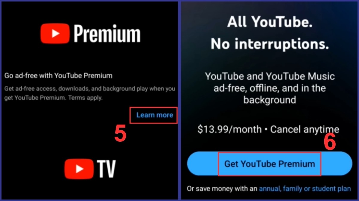 Cách nghe nhạc trên YouTube khi tắt màn hình Xiaomi với YouTube Premium bước 3