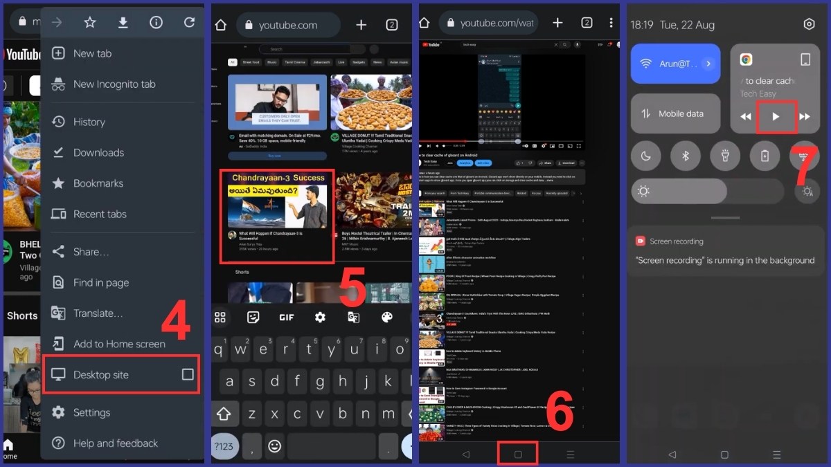 Cách nghe nhạc trên YouTube khi tắt màn hình Xiaomi qua trình duyệt Chrome bước 4, 5