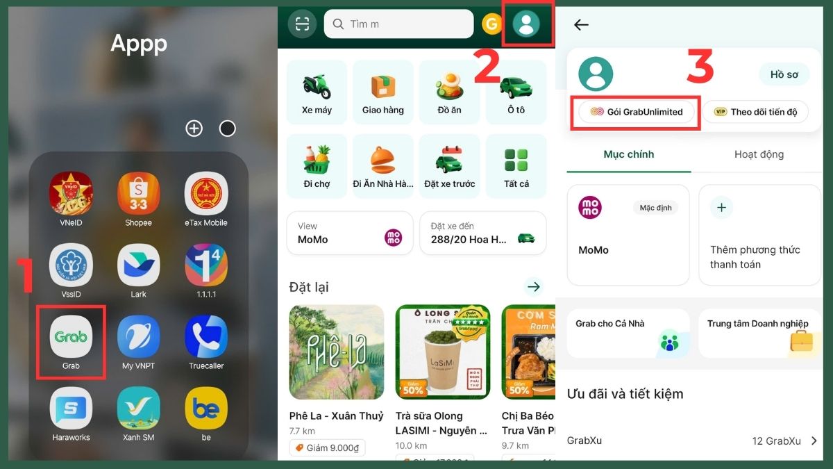 Cách nhận ChatGPT Plus miễn phí qua Grab Unlimited bước 1