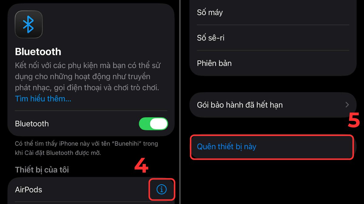 Xử lý lỗi sau khi áp dụng cách reset Airpods bước 3