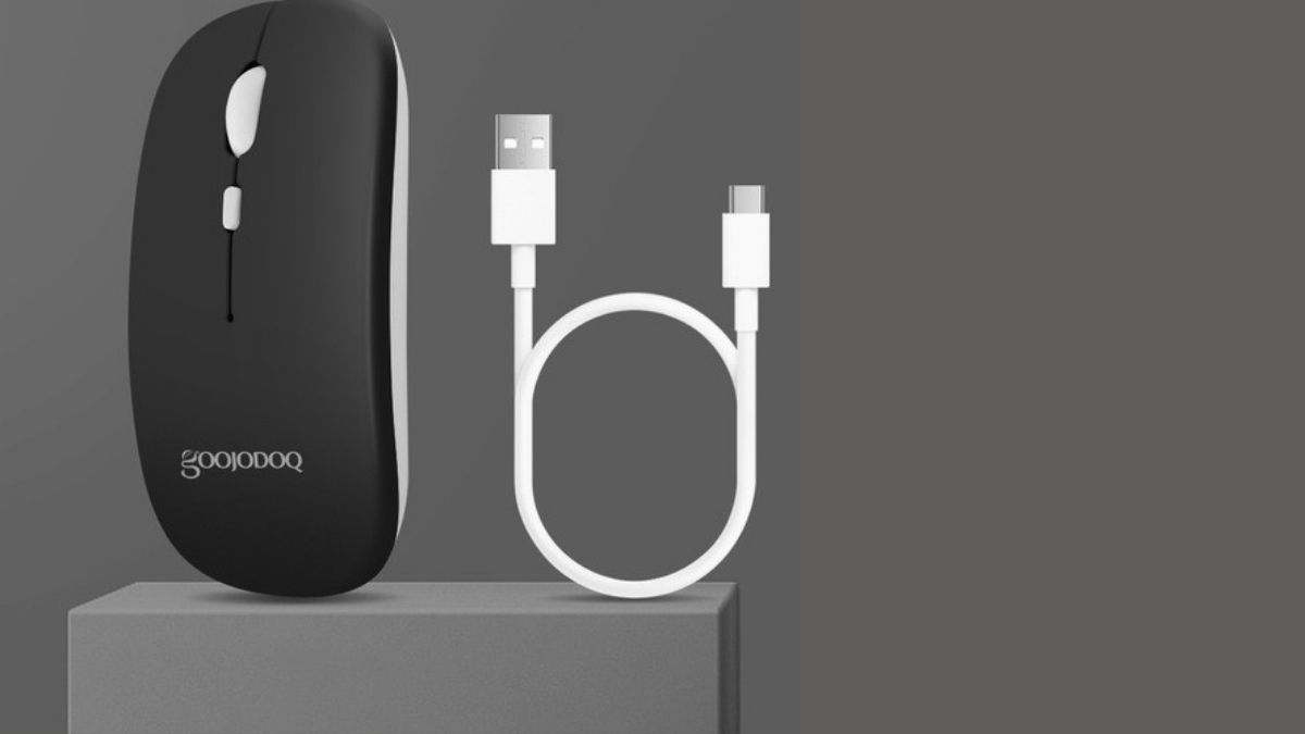 Cách sạc pin chuột không dây Goojodoq