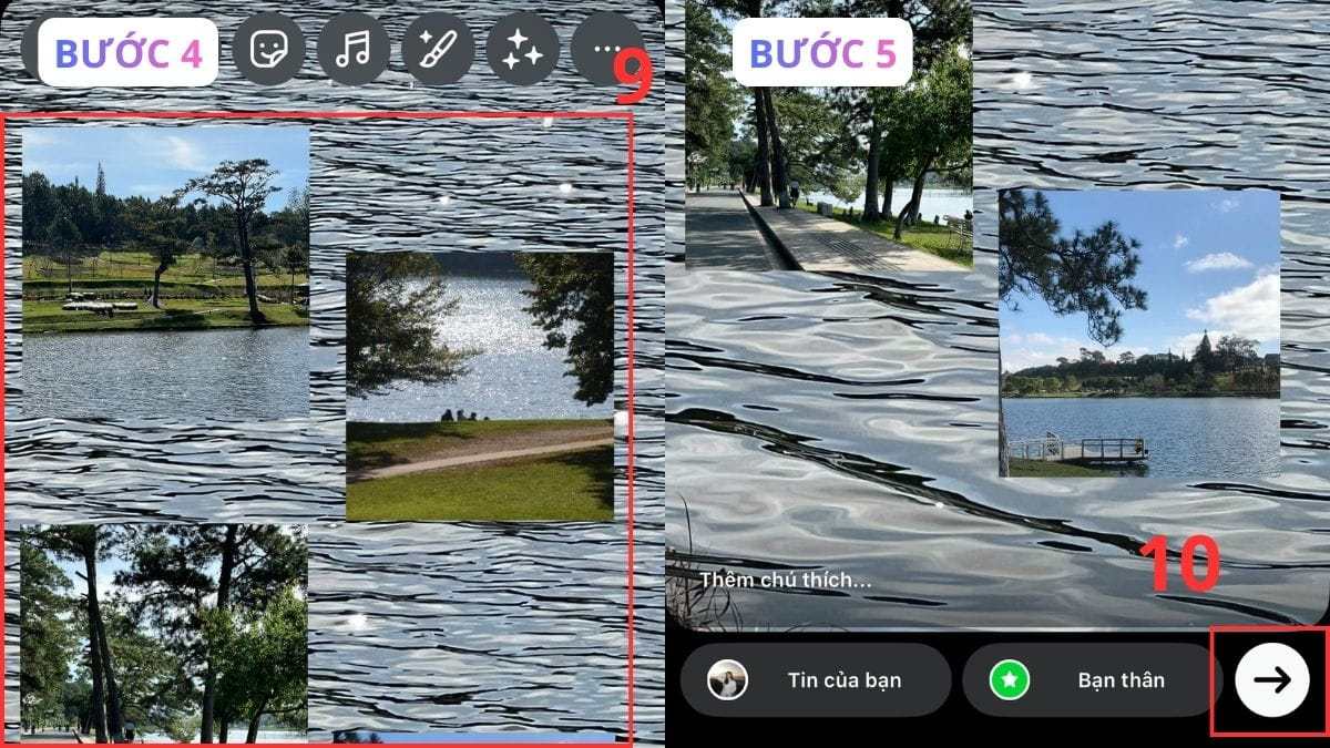 Cách sắp xếp bố cục ảnh trên Story Instagram với nhãn Photo bước 4, 5