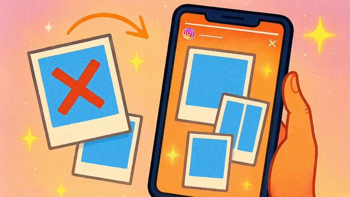 Cách sắp xếp bố cục ảnh trên Story Instagram - Xóa ảnh