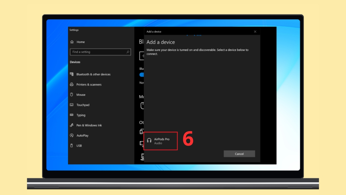 Cách sử dụng AirPods kết nối với Windows bước 3-2