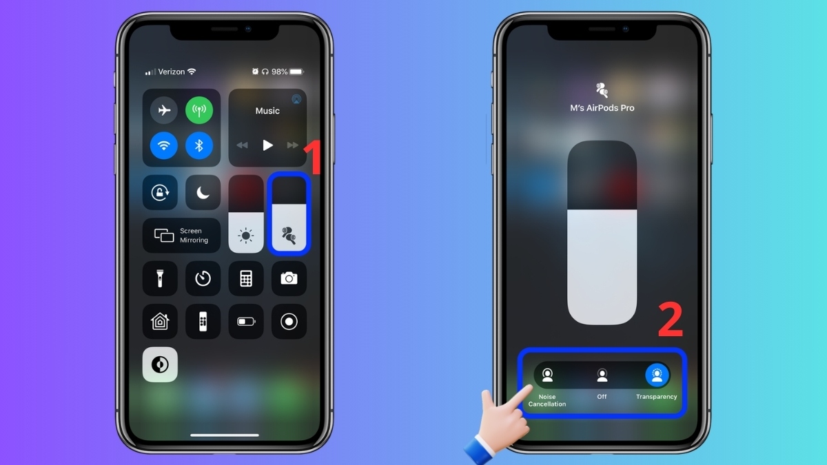 Cách sử dụng AirPods - Chống ồn chủ động