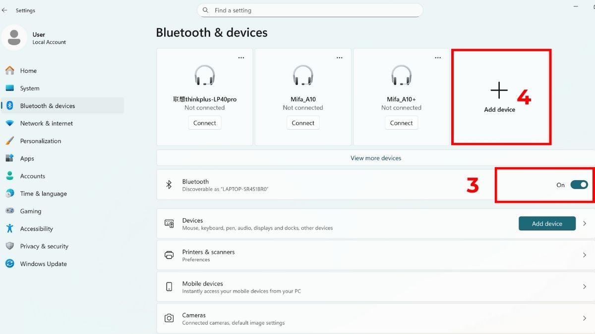 Cách sử dụng chuột Logitech M650 - Kết nối qua Bluetooth bước 3