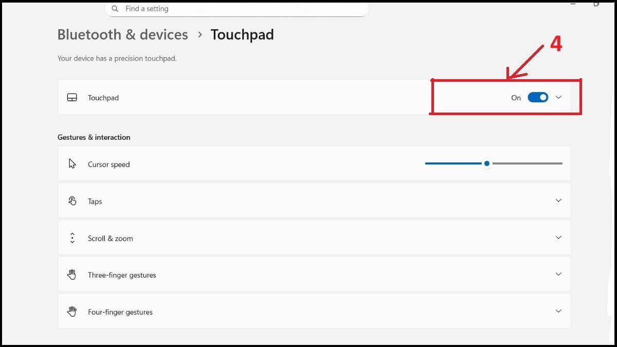 Cách sửa chuột máy tính bị liệt - Bật chức năng Touchpad Synaptic bước 3
