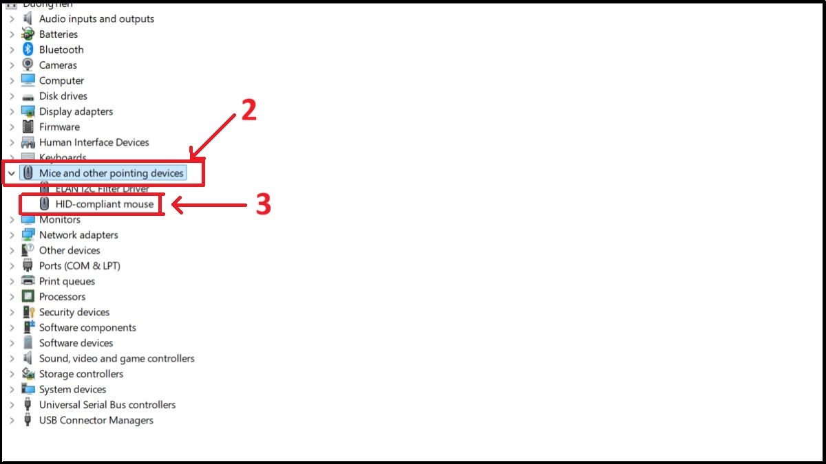 Cách sửa chuột máy tính bị liệt - Cập nhật Driver bước 2