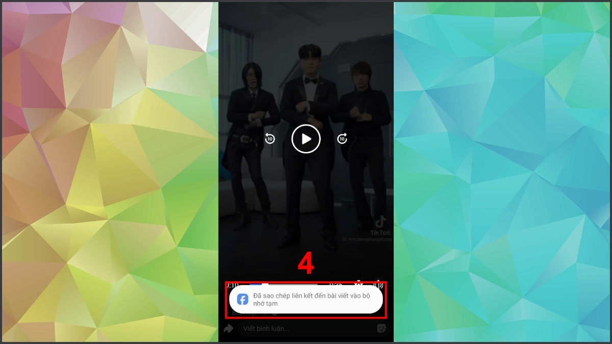 Cách tải video từ Comment Facebook về điện thoại bước 4