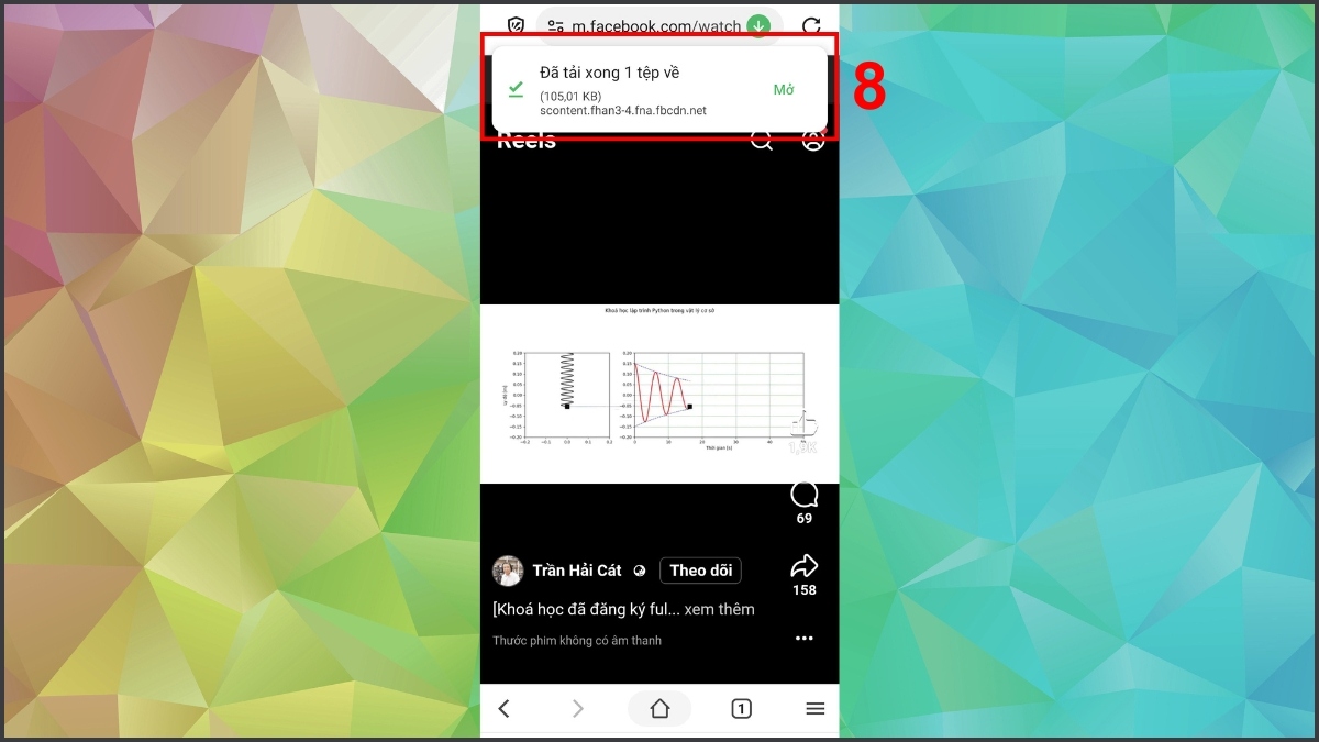 Cách tải video từ Facebook về điện thoại trên Cốc Cốc bước 8