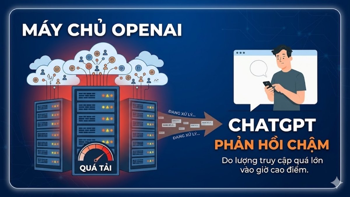 Khi nào cần áp dụng cách tăng tốc ChatGPT - Lỗi bị chậm do máy chủ