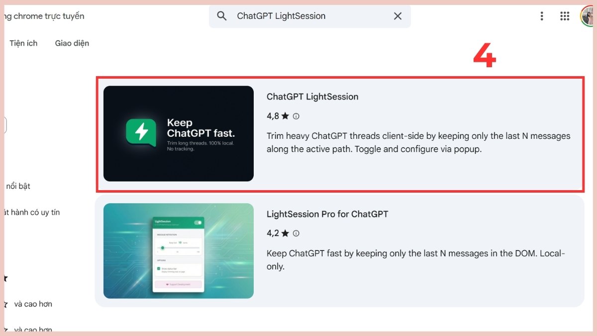 Cách tăng tốc ChatGPT - Cài ChatGPT LightSession bước 3
