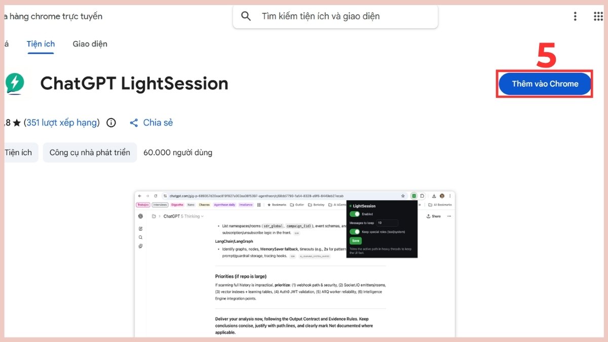 Cách tăng tốc ChatGPT - Cài ChatGPT LightSession bước 4