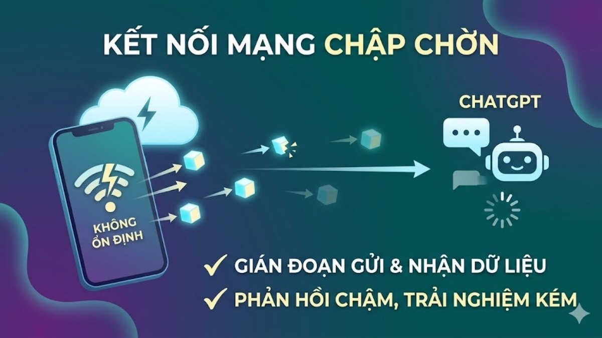 Khi nào cần áp dụng cách tăng tốc ChatGPT - Đường truyền không ổn định