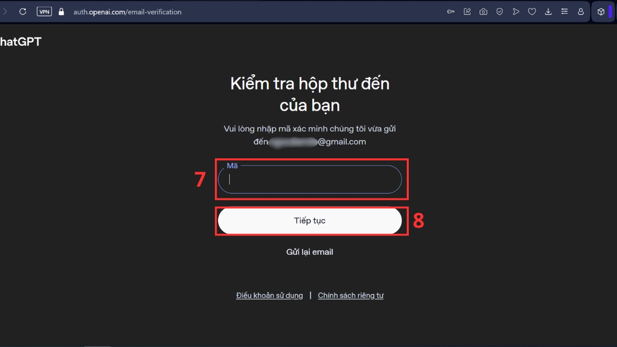 Cách tạo tài khoản ChatGPT trên máy tính bước 4