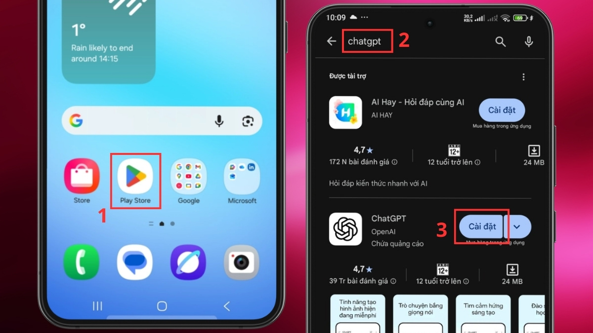 Cách tạo tài khoản ChatGPT trên điện thoại bước 1