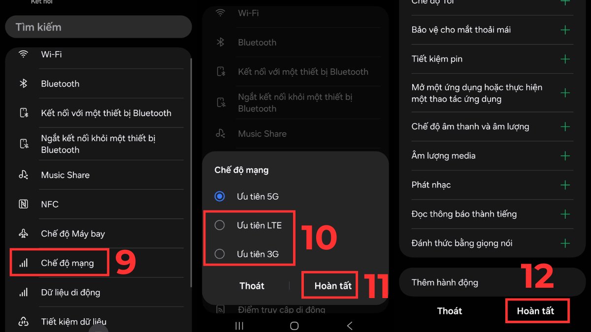 Cách tắt 5G trên Samsung tự động bước 4