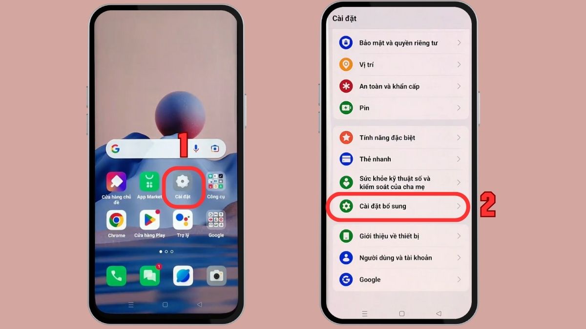 Cách tắt chạm 3 lần phóng to màn hình OPPO bước 1