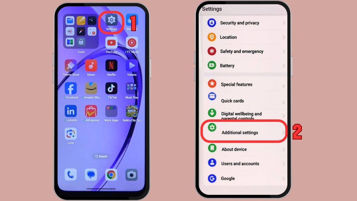 Cách tắt chạm 3 lần phóng to màn hình OPPO và sử dụng phím tắt Trợ năng để phóng to bước 1