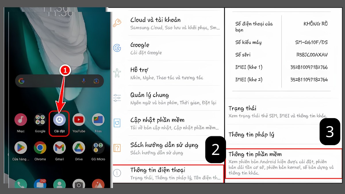 Cách tắt chế độ gỡ lỗi ADB trên điện thoại trong phần Cài Đặt bước 1