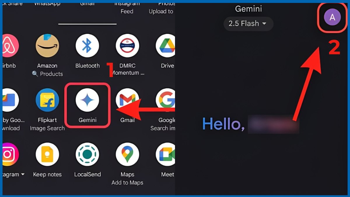Cách tắt Gemini trên OPPO trong các ứng dụng bước 1, 2