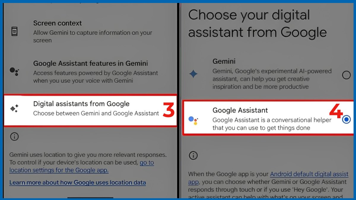 Cách tắt Gemini trên OPPO và chuyển sang Google Assistant bước 3, 4