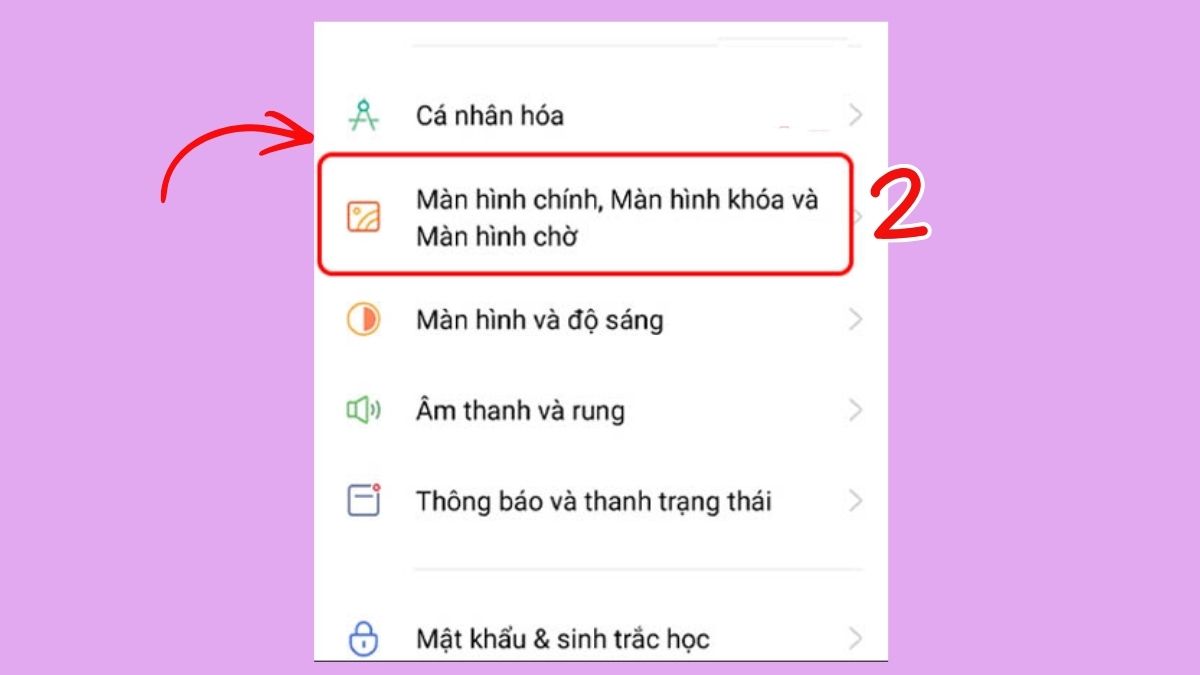 Cách tắt hình nền quay vòng trên OPPO bước 2