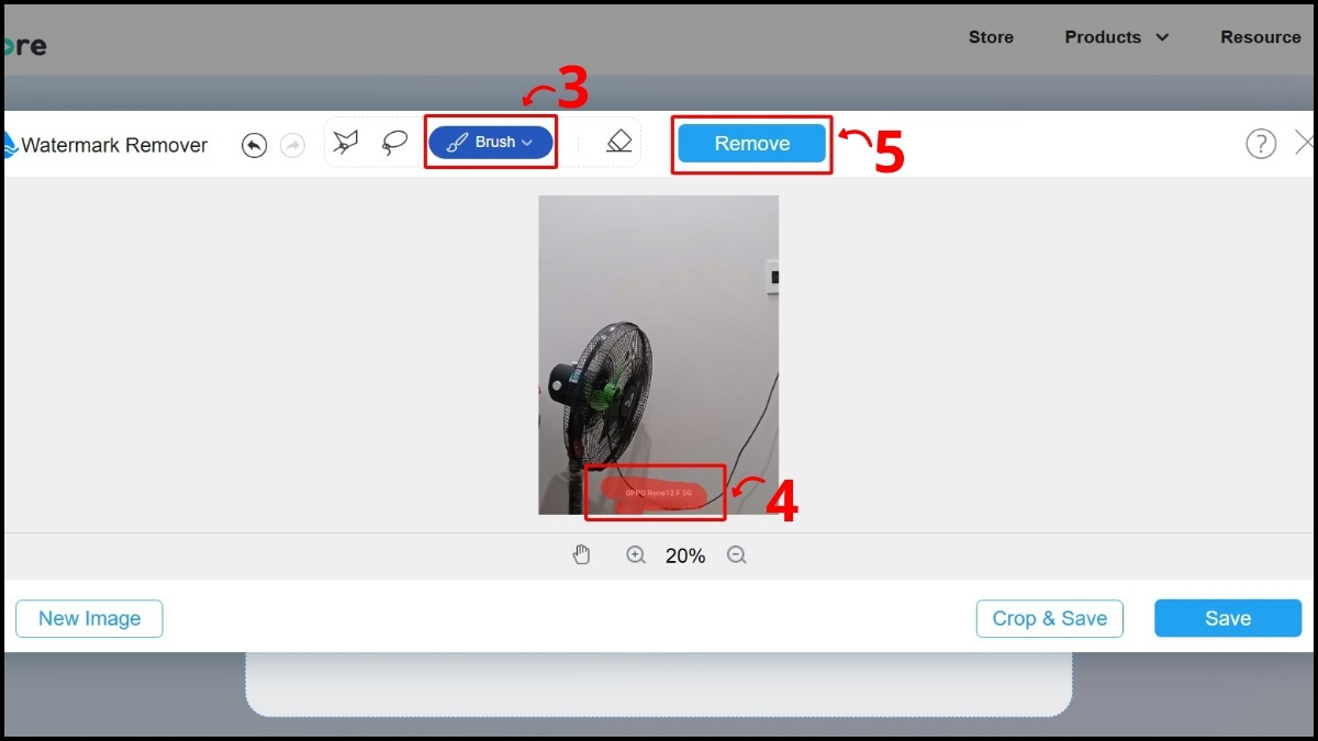 Cách tắt logo OPPO khi chụp ảnh - Xóa logo online bước 2