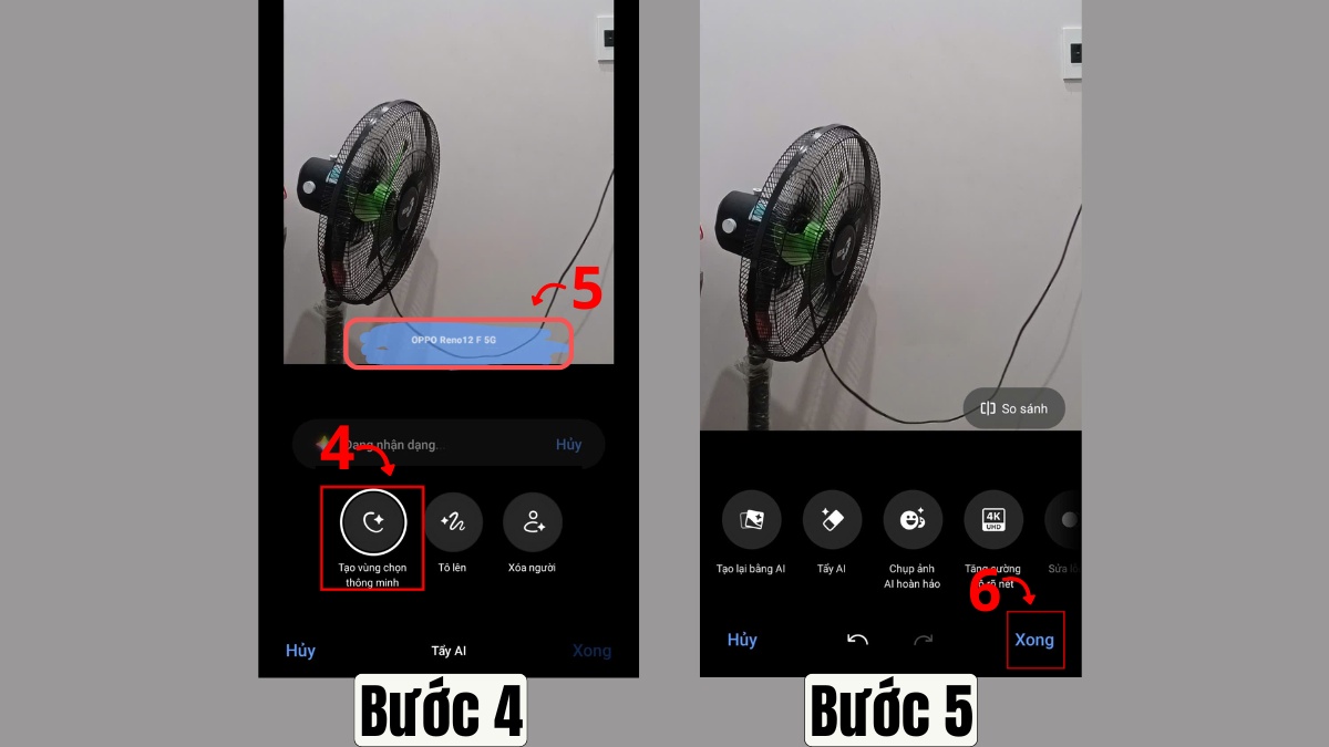 Cách tắt logo OPPO khi chụp ảnh - Xóa logo với công cụ có sẵn trên OPPO bước 4, 5