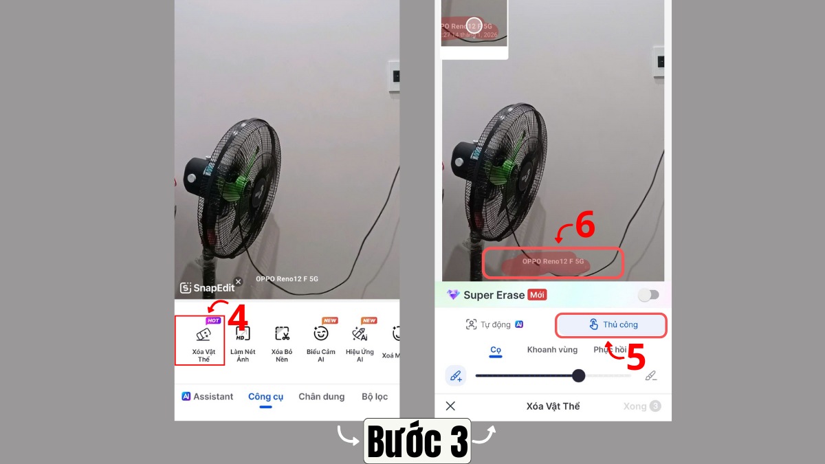 Cách tắt logo OPPO khi chụp ảnh - Xóa logo với SnapEdit bước 3