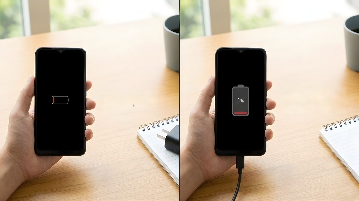 Cách tắt nguồn OPPO A18 - Chờ cạn pin rồi sạc lại