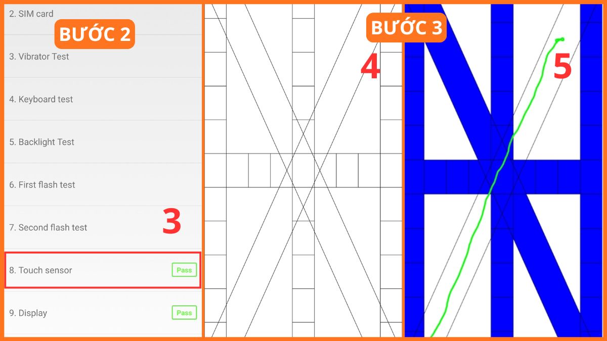 Cách test màn hình Xiaomi bằng mã lệnh bước 2, 3