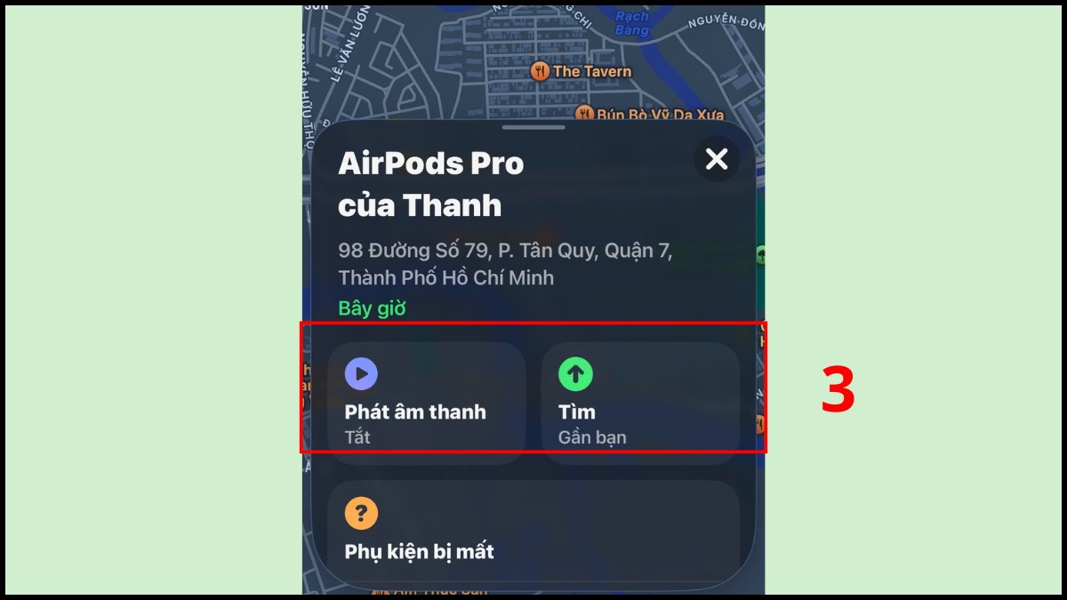 Cách tìm AirPods bị mất cả hộp bước 3