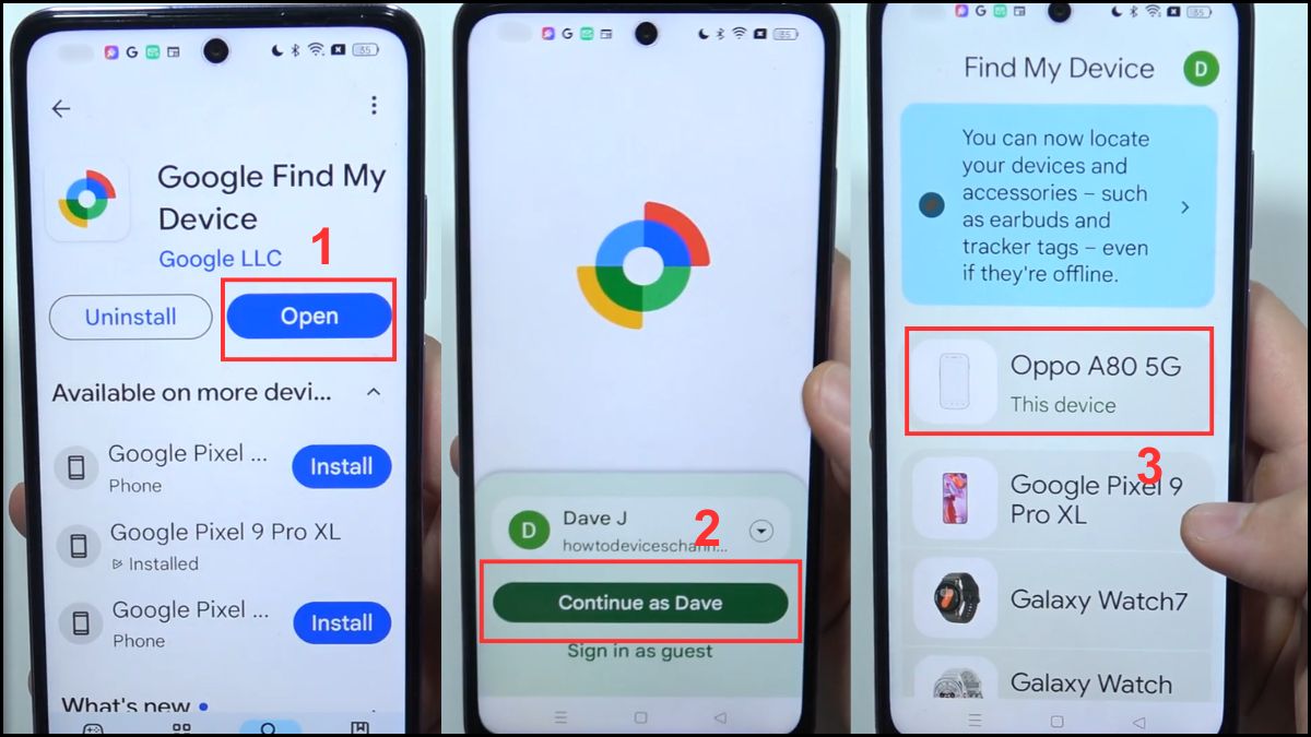 Cách tìm điện thoại OPPO bị mất bằng Google Find My Device