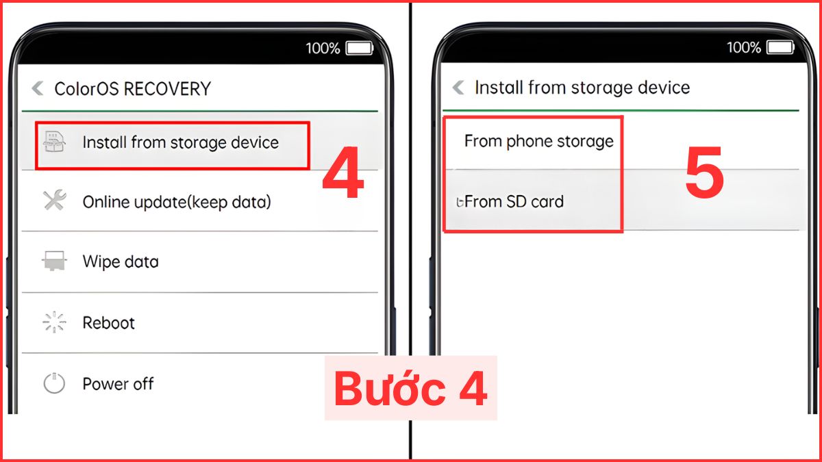 Cách up ROM OPPO từ Recovery Mode bước 4