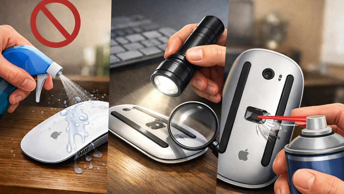 Cách vệ sinh chuột máy tính - Magic Mouse