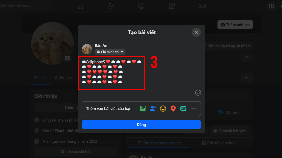 Cách viết chữ kiểu trên Facebook với Symbols & Emoticons bước 3